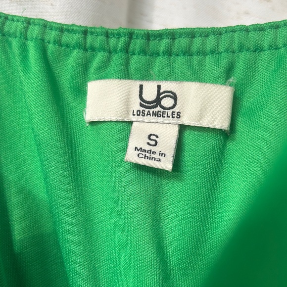 Ya Los Angeles Green Polka Dot Ruffle Mini Dress - Picture 2 of 5